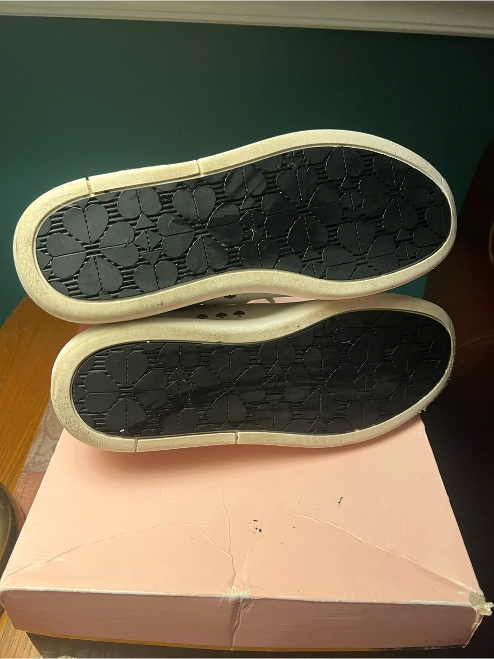 kate spade Lift White Leather Lace-Up Sneakers with Gold Heel Tab